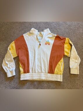 Disneyland “Living My Best Disney Life” 3/4 Zip Womens Pullover Size XL